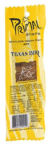Primal Strips Vegan Jerky - Meatless - Soy - Texas Bbq - 1 Oz - Case Of 24