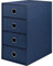 Rössler SOHO 4er Schubladenbox aus Papier | Büro Organizer Schreibtisch | Schubladen Organizer Büro Zubehör & Bürobedarf | Schreibtisch Organizer Box | 18 x 25 x 32 cm | 1 Stück | Farbe: Navy