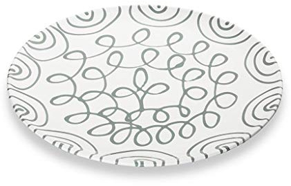 GMUNDNER KERAMIK Platzteller, Durchmesser: 32 cm, Graugeflammt, handgemachte Keramik aus Österreich