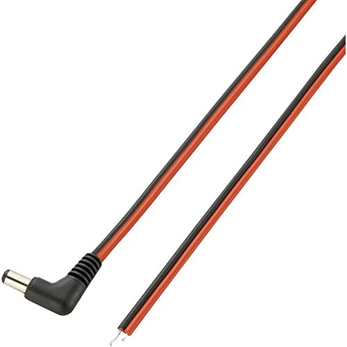 Voltcraft 93025c179 Niedervolt-Anschlusskabel Niedervolt-Stecker - offene Kabelenden 5.5 mm 2.5 mm 2.00 m 1 St., Rot, Schwarz
