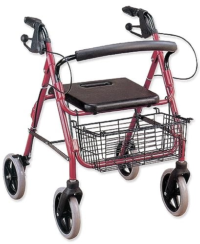 Gima - Komfortabler Gehwagen mit großem Sitz, Korb und Bremsen für Räder und schwenkbare Vorderräder, 27724