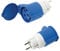 Adaptador Industrial Schuko Cetac Simple 2p Con Tapa