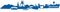 Samunshi® Wandsticker Bochum Skyline verschiedenen Größen und Farben lieferbar 70 x 11,2cm enzian
