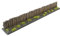 War World Gaming | Holz-Zaun | Bemalt & Beflockt x 9 | 20-28 mm Tabletop Gelände Modellbau Landschaftsbau Modellbahn