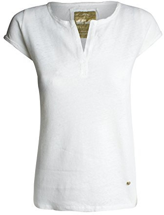 Damen T-Shirt Troy Tee SS von Mos Mosh V-Ausschnitt Basic (Weiß, S)
