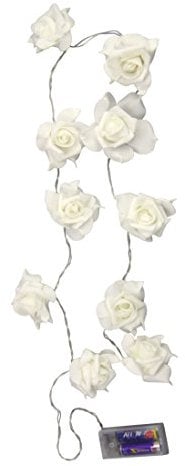LED Lichterkette Rose Rosenblütenkette Girlande Ranke Blumenranke Kunstblume Rosenblütenkette Hochzeitsdeko Tischdeko Blume Deko Garten Party Weihnachten Hochzeit Valentinstag Lampe Beleuchtung Licht