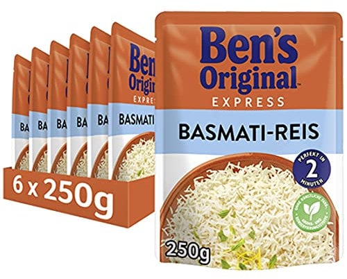 Ben's Original Express-Reis Basmati Reis, 6 Packungen (6 x 250g)