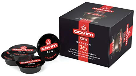 Covim Caffè Capsule Ora Granbar, Compatibili Sistema Lavazza® A Modo Mio®, 8 Astucci da 16 - Totale 128 Capsule