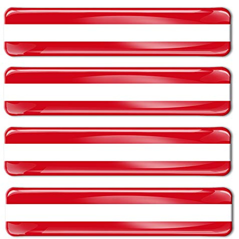 Biomar Labs Österreich Auto Flagge Aufkleber 3D Doming 4er Set F 1/4-ka