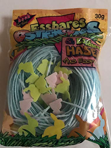 Essbares Ostergras (blau mit Osterhasen)