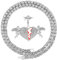 HH Bling Empire Hip Hop Iced Out Bling Diamond Silver Gold Plated Cherub Angel Broken Heart Pendant Chains