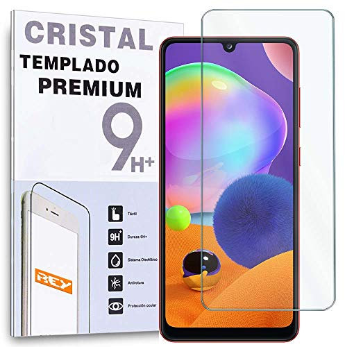 REY Protector de Pantalla para Samsung Galaxy A31, Cristal Vidrio Templado Premium