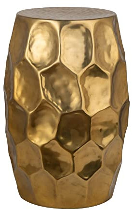 invicta INTERIOR Handgefertigter Beistelltisch Organic Orient 46cm Gold Hammerschlag Design