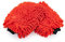 The Rag Company Hochwertige Chenille-Mikrofaser-Waschhandschuhe – perfekt für Autowäsche und Detaillierung; Kratzfest, fusselfrei, doppelseitig, plüschig und saugfähig; Rot (2er-Pack)