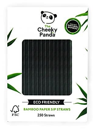 The Cheeky Panda Bambus Strohhalme Papier | 250 x Cocktail Strohhalme | Stark und Langlebig