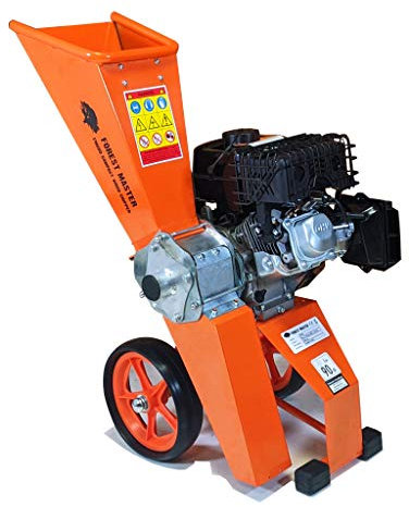 Forest Master Compacto 6HP Petrol Mulcher, Hierba, cualquier residuo verde de jardín, cartón, papel, se puede convertir en una astilladora con accesorios, ligero y fácil de mover.