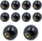 Kugelhebelknopf Kugelknopf Ball Lever Knob - 10 Stücke Schwarz bakelit ball griff Runde Kugel Bakelit Hebelknopf mit Eingebauter Kupferschraubenmutter M6 * 25 Werkzeugmaschinenersatz