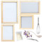 Cayway 10 Pack Holzpapierherstellung für DIY Trockenblumen Papier Handwerk, 4 Pack Mischen Rahmen Getrocknete Blumen, Getrocknete Blumen, Löffelrührer und Pinzette für Trockenblumen Papier Handwerk
