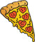 Pinsanity Aufnäher zum Aufbügeln, Motiv: Pizza Lover's Slice, bestickt