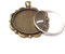 8 Teile 4 Stück Fassungen Schmuck Charm Leere Lünette Medaillons Metall Anhänger 30mm Runde 4 Stück Klar Glas Cabochon Fassung Rahmen (Bronze)