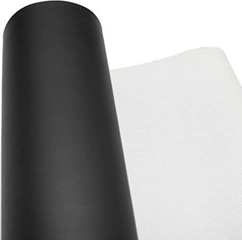 econuk - Kunstleder ideal zum Basteln und Bricolage mit Glatter Textur (40 cm x 25 cm, Schwarz)