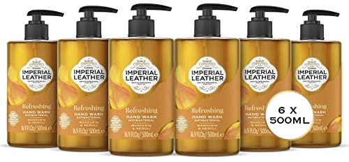 Imperial Leather Refreshing Hand Wash, Mandarin & Neroli, Antibacterial, Signature Oil Blend, Gentle Skin Care, Bulk Buy, Pack of 6 x 500ml