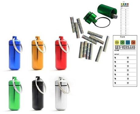 Super Sale - 12tlg Geocaching Versteck Set Micno Micro wasserdicht +Logstreifen