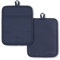 KitchenAid Set di 2 presine in morbido silicone a coste, colore blu inchiostro, 17,8 x 22,9 cm