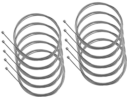 Aggro-X Schaltzug und Bremszug SET Bowdenzug Innenzüge 10 Stück Komplett Bremsseil Schaltung mit Endhülsen zum Wählen (10x Schaltzug)