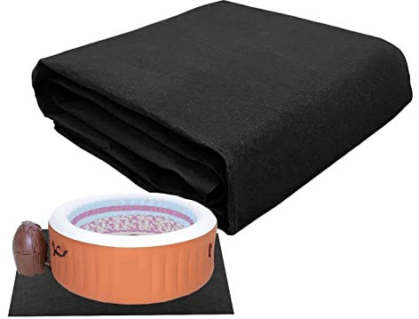 IBUGER Tapis de Sol pour Piscine Spa, Tapis de Baignoire Hors Sol de 13,12 Pieds, Coussin de Protection de Sol en Feutre de Piscine de Spa Absorbant l'eau Portable extérieur intérieur
