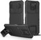 PANXIYUE Funda Xiaomi Redmi Note 9 4G, Carcasa Protección Deslizante para la Cámara, con 360 Grados Full Body Anti-Shock Anti-arañazos Case Protector Bumper Silicona y Armor Soporte Carcasa, Negro