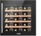 Baridi 60cm Built-In 36 Bottle Wine Cooler with Beech Wood Shelves and Internal LED Light, Black - DH206