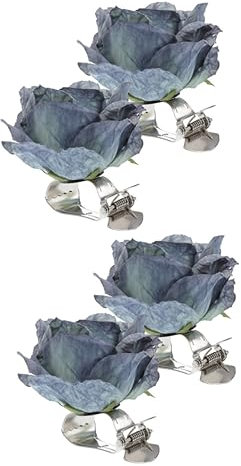 HOMSFOU 4 Stück Verstellbare Gardinenclips Mit Kristalldekor Für Schlafzimmer Vorhänge Boho Stil Gardinenschnalle Kunststoff Sicherungsclip Weiß