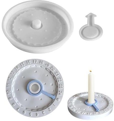 Silikonformen Gießformen Kerzenhalter mit Nummer, DIY Silikon Gießform Kerzenhalter, 25 Tage Adventskalender Silikonform Kerzenhalter Deko für Ostern,Eid,Weihnachten,Halloween