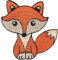 Fuchs Orange Aufnäher zum aufbügeln oder aufnähen Bügelbild Bügelpatch Kinder Aufbügler für Kleidung Bügelflicken Tier Patch Applikation Flicken Größe 7,5 x 7,7 cm