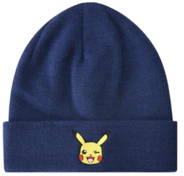 Pokemon Beanie Mütze Wintermütze (DE/NL/SE/PL, Numerisch, 54, dunkelblau)