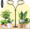 Niello Lampada da Crescita per Piante da Interno, Lampada a LED da Scrivania a Doppia Testa, Altezza Regolabile, Timer Automatico con 3/9/12 Ore,Ideale per la Crescita di Piccole Piante