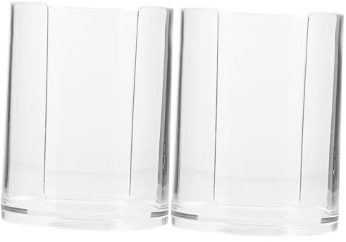 PRETYZOOM 2 Pezzi Porta Bicchieri Di Carta Trasparente Per Uso Domestico E Professionale, Organizer Per Bicchieri E Dispenser, Piccoli Spazi, Ideale Per Bagno E Cucina