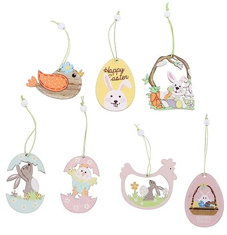 Zerodeko 14stücke Teiliges -osterdekorationen Mit Hasen Eiern Und Küken Für Festliche Hängedekoration Zu Ostern Eine Fröhliche Für Familie Und