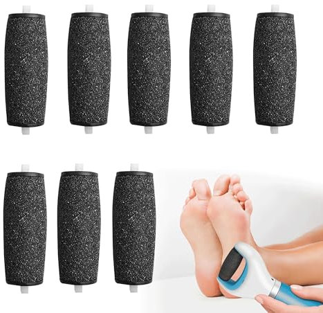 8PCS Replacement Rollers Heads Refills Durable for Scholl Foot File Replacement Rollers Effectively Removes Dead Skin Wear-Resistant Foot File Refill for Men and Women for Pedicure Hard Skin Remover