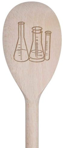 30cm 'Laboratory Test Tubes' Wooden Cooking Spoon (SO00021120)