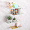 Lineshading Stecktafel-Regale, 25,4 x 10,2 cm, Metall-Regalhalterungen, Stecktafel-Zubehör, Wand-Organizer für Bastelraum, Zuhause, Garage, Kinderzimmer, Werkbank, Küche (weiß), 4 Stück