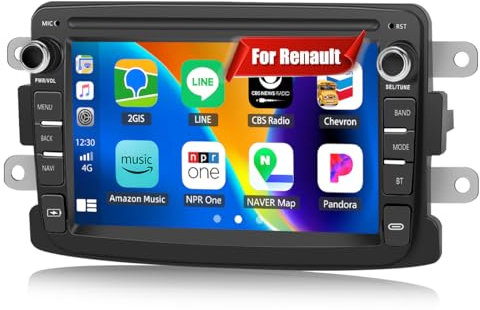CAMECHO Android 13 Autoradio für Renault Dacia Logan Duster Sandero Lodgy Capture Symbol Lada Xray mit Navi Carplay Android Auto,7 Zoll Doppel Din Autoradio mit Bluetooth HiFi MirrorLink FM/RDS