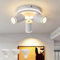 LED Deckenstrahler 3 Flammig Schwenkbar,Rund Deckenleuchte15W+3x5W GU10 Spot,3000K Warmweiß Deckenspot strahler,Modern Deckenlampe,Spotleuchte Weiß