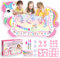 Tesoyzii Wassermalmatte mit Wasserstift, Spielzeug ab 1-4 Jahre - Lernspielzeug & Geschenk für Toddler (140x100 CM) - BUNT, Segeltuch