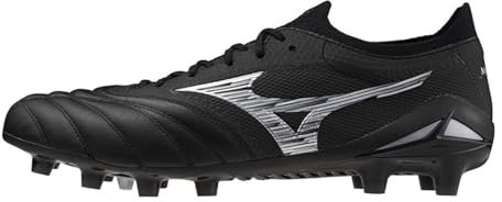 Mizuno Morelia IV - Botas de fútbol para hombre, negro plateado, 42.5 EU