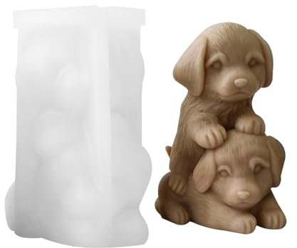 Hundeform, Hundeform aus Silikon - Gießform aus Harz für Welpen Stapelbare - Harzbackform, Gips, Eiswürfel, Cartoon, Kunst, Handwerk, Came