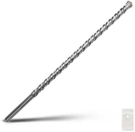 SDS Max Bohrhammer, 25 x 540 mm, Hartmetallspitze, Steinbohrer, Betonbohrer für Mauerwerk, Ziegel, Stein, Beton (Länge: 540 mm / 21 in, 25 mm Durchmesser)