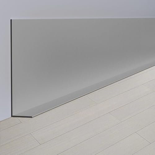 Battiscopa Flessibile Autoadesivo in PVC Morbido, Battiscopa da Parete,Battiscopa per Modanatura,Zoccoletto Zoccolino Battiscopa,Zoccolo Facile da Installare su Muro e Pareti, (Grigio,60+20mm,6m)