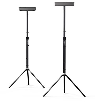 ULTIMEA Adjustable Height Speaker Stands Pair for Nova S90, Extends 24.4 to 36.6 for Optimal Ear Level, Speaker Stands for Surround Sound, Floor Standing Speaker Holder, Steady S90